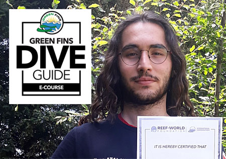 Reef-World目前正在进行一项积极的环保运动，帮助有需要的潜水向导获得Green Fins环境认证证书。
